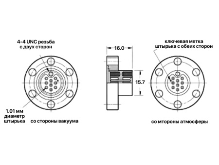 Ввод электрический CF16 (контактов - 9, 5А, 300В)